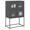 vidaXL Buffet haut anthracite 68x39x107 cm acier