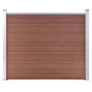 vidaXL Panneau de cl&ocirc;ture WPC 180x146 cm Marron
