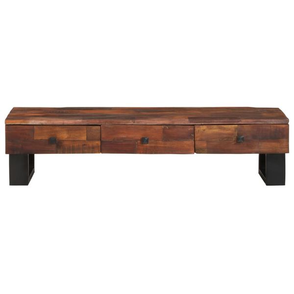 vidaXL Meuble TV 110 x 30 x 30 cm bois de r&eacute;cup&eacute;ration massif