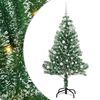 vidaXL Arbre de Noël artificiel floconné de neige avec lumière LED