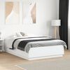 vidaXL Cadre de lit sans matelas blanc 135x190 cm