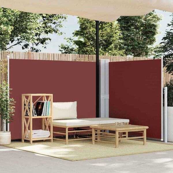 vidaXL Auvent latéral rétractable Marron 140 x 600 cm