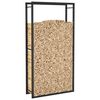 vidaXL Étagère à bois de chauffage Noir mat 80 x 28 x 154 cm Acier