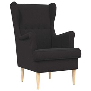 vidaXL Fauteuil Noir Boucl&eacute;