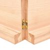 vidaXL Dessus de table 220x50x(2-6) cm bois de ch&ecirc;ne massif non trait&eacute;