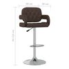vidaXL Tabouret de bar Marron Similicuir