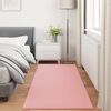 vidaXL Tapis en Fourrure Synthétique de Lapin Olite Rose 100 x 200 cm