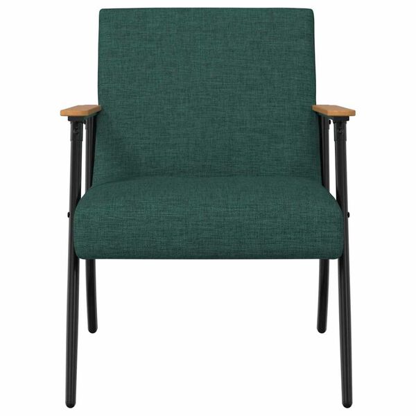 vidaXL fauteuil Vert fonc&eacute; 59 x 75 x 78 cm tissu
