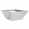 vidaXL Cache-pot de jardin Argent&eacute; 35 x 35 x 15 cm Acier inoxydable