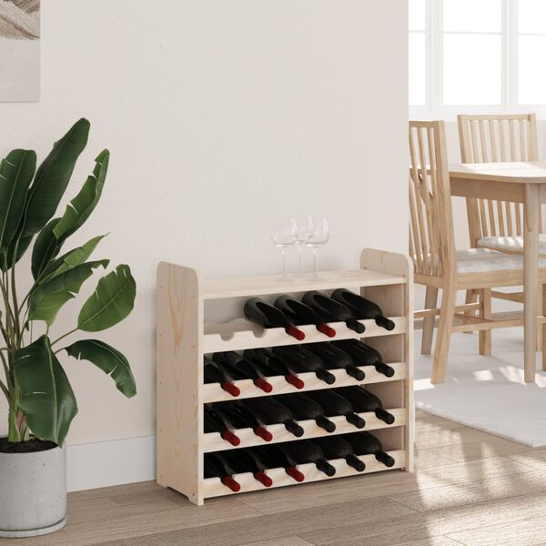 vidaXL Casier &agrave; vin et panneau sup&eacute;rieur 67,5x25x60 cm bois pin massif