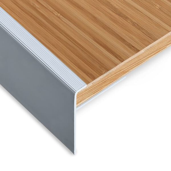 vidaXL Nez de marche Forme en F 15 pcs Aluminium 100 cm Argent&eacute;