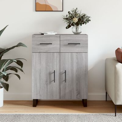 vidaXL Buffet sonoma gris 69,5x34x90 cm bois d'ingénierie