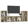 vidaXL Ensemble de meubles TV 3 pcs Ch&ecirc;ne sonoma Bois d'ing&eacute;nierie
