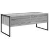 vidaXL Table basse Gris Sonoma 100 x 46 x 40 cm Bois d'ing&eacute;nierie