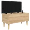 vidaXL Banc de rangement ch&ecirc;ne sonoma 82x42x46 cm bois d'ing&eacute;nierie