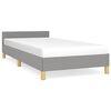 vidaXL Cadre de lit sans matelas gris clair 100x200 cm tissu