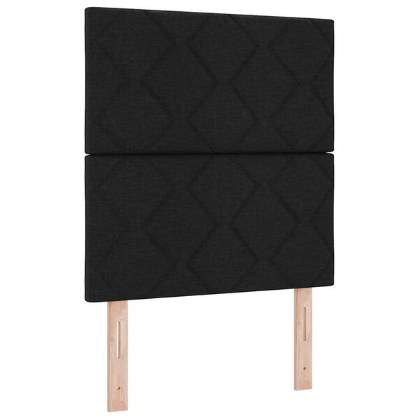 vidaXL T&ecirc;te de lit avec t&ecirc;te de lit Noir 80 cm Cuir synth&eacute;tique