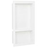 vidaXL Niche de douche avec 2 compartiments Blanc brillant 41x69x9 cm