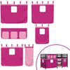 vidaXL Lit mezzanine enfants avec rideaux sans matelas rose 90x200cm