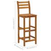 vidaXL Tabourets de bar lot de 4 bois d'acacia solide