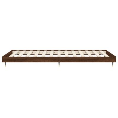 vidaXL Cadre de lit chêne marron 75x190 cm bois d'ingénierie