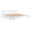 vidaXL Cadre de lit avec tiroirs sans matelas blanc 200x200 cm