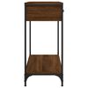 vidaXL Table console ch&ecirc;ne marron 75x34,5x75 cm bois d'ing&eacute;nierie