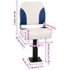 vidaXL Siège de bateau pliable lot de 2 bleu et blanc