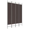 vidaXL Cloison de s&eacute;paration 4 panneaux Marron 160x220 cm Tissu