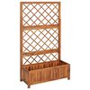 vidaXL Lit sur&eacute;lev&eacute; avec treillis 85x38x150 cm Bois massif d'acacia