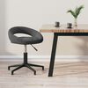 vidaXL Chaise pivotante de bureau Gris fonc&eacute; Velours