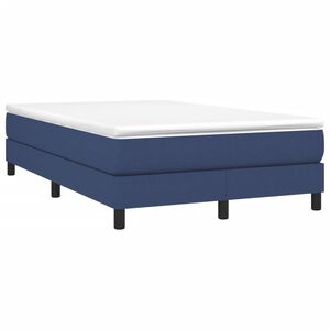 vidaXL Sommier &agrave; lattes de lit avec matelas bleu 120x190 cm tissu