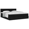 VidaXL Cadre de lit ottoman avec matelas noir 160x200 cm tissu