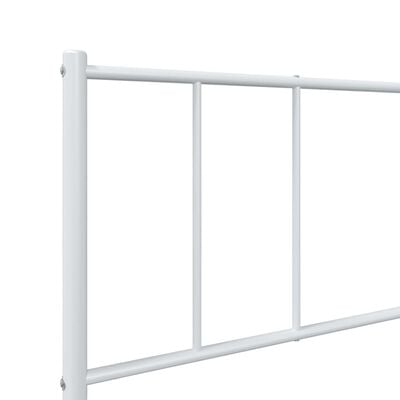 vidaXL Cadre de lit métal sans matelas et tête de lit blanc 100x190 cm