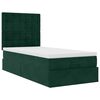 vidaXL Cadre de lit ottoman avec matelas vert fonc&eacute; 100x200 cm velours