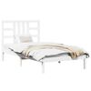 vidaXL Cadre de lit sans matelas blanc 100x200 cm bois massif