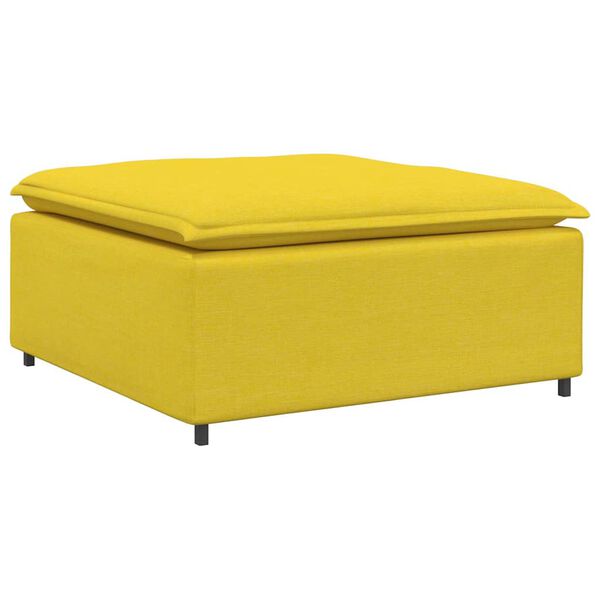 vidaXL Module de repose-pieds pour canap&eacute; modulaire Jaune clair 100 x 100 x 48 cm