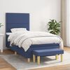 vidaXL Sommier &agrave; lattes de lit avec matelas Bleu 90x190 cm Tissu