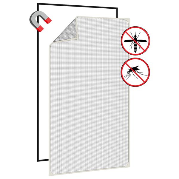 vidaXL Moustiquaire magnétique pour fenêtres blanc 80x140 cm