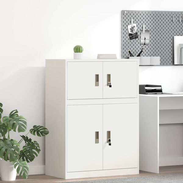 vidaXL Armoire de rangement Blanc 80 x 40 x 40 cm Acier