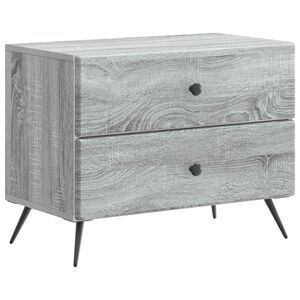 vidaXL Cabinet de chevet avec tiroir Sonoma gris 62 x 34,5 x 47,5 cm