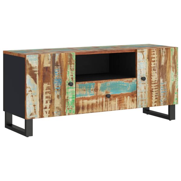 vidaXL Meuble TV 105x33,5x46 cm bois de récupération et d'ingénierie
