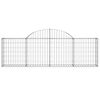 vidaXL Paniers à gabions arqués 18 pcs 200x30x60/80 cm Fer galvanisé