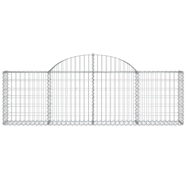 vidaXL Paniers à gabions arqués 18 pcs 200x30x60/80 cm Fer galvanisé