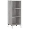 vidaXL Buffet haut Sonoma gris 34,5x34x180 cm Bois d'ing&eacute;nierie