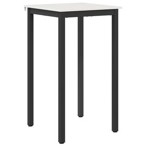 vidaXL Table de bar Blanc 60 x 60 x 105 cm Bois de pin massif