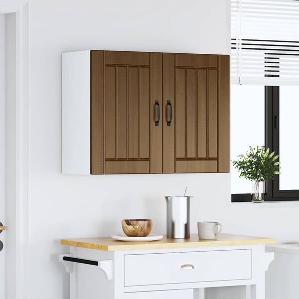 vidaXL Armoire murale de cuisine Lucca ch&ecirc;ne marron bois ing&eacute;nierie