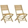 vidaXL Chaises pliantes (lot de 2) 48,5 x 61,5 x 87 cm, bois massif d'acacia