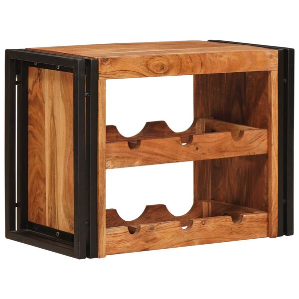 vidaXL Étagère à vin Marron 100 x 45 x 33 cm Bois d'Acacia Massif