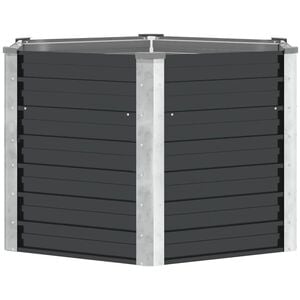 vidaXL Lit sur&eacute;lev&eacute; de jardin Anthracite 129x129x77 cm Acier galvanis&eacute;